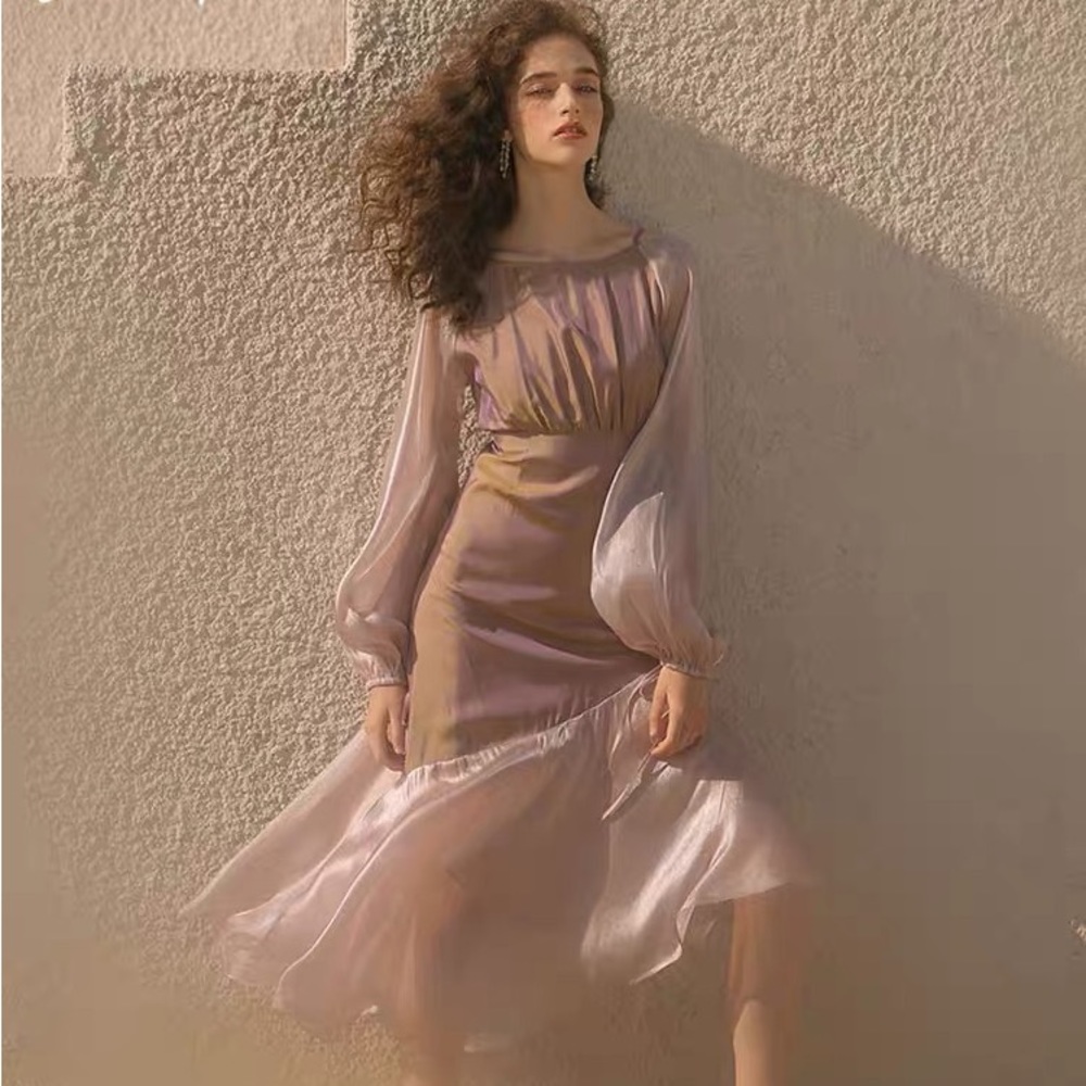 Sincethen| vocation style shinny dress (size:XS)